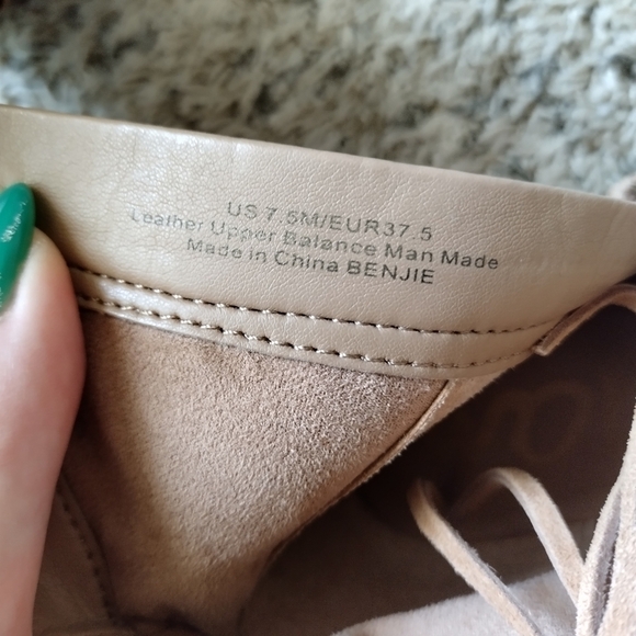 SAM EDELMAN Brown Western Design Fringed Padded Benjie Pointed Toe booties sz7,5 - Picture 7 of 9